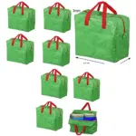 4-Pack Green 50L Closet Storage Bags for Clothes & Shoes