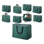 4‑Pack Green Outdoor Chair Cushion Storage Bags – 75L Patio Furniture