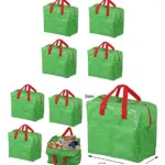 4‑Pack Green Waterproof Attic Storage Bags – 50L Large Junk Organizer