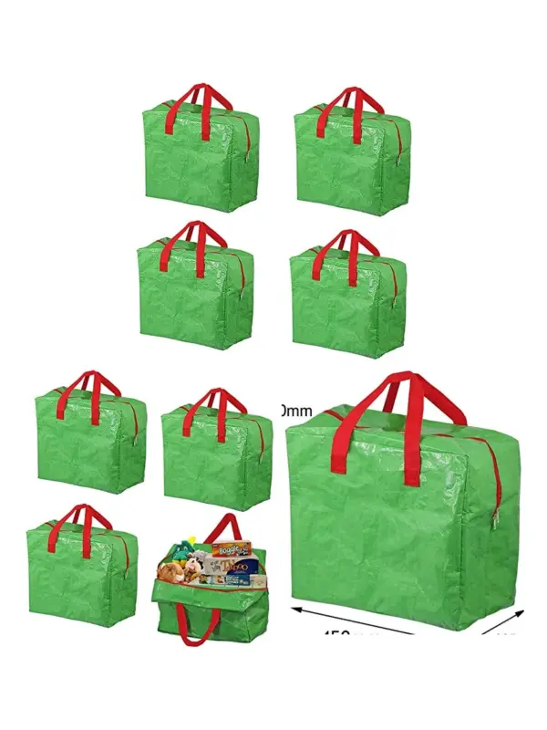 4‑Pack Green Waterproof Attic Storage Bags – 50L Large Junk Organizer