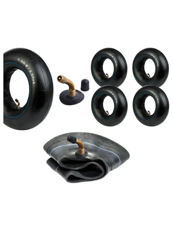 4 Pack Inner Tubes 3.00x8 & 3.25x8 for Wheel Barrow, Trailer, Scooter