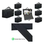 4 Pack Large Black Canvas Art Bag 100L Storage for Paint & Craft