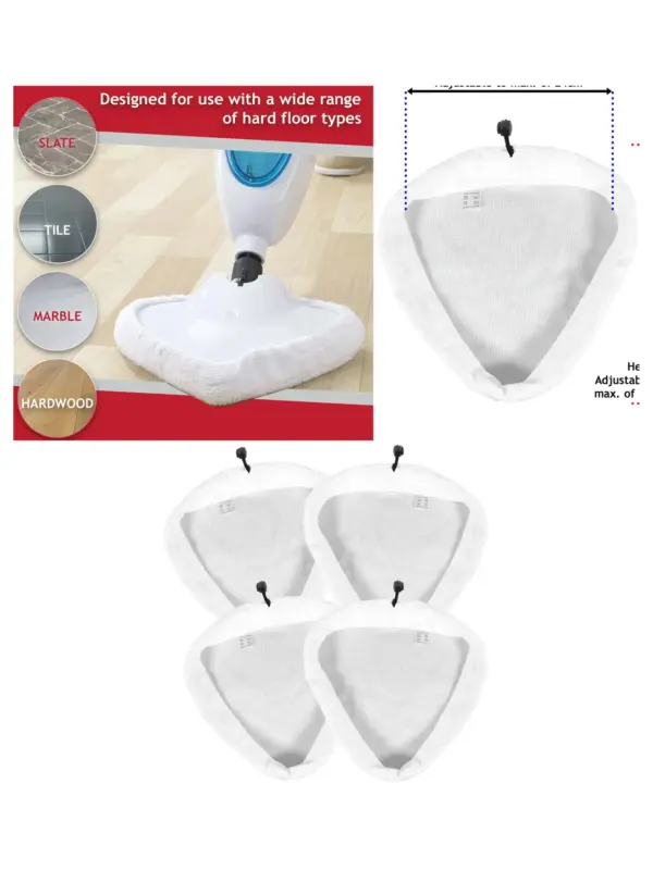 4 Pack Microfiber Cleaning Pads for Vax VRS16/Centrix Home Steam Mop