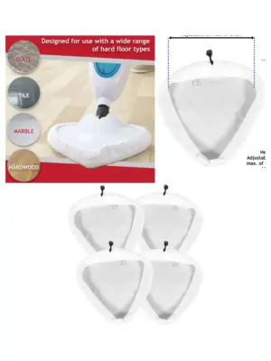 4 Pack Microfiber Cover Pads for Steamworks SW1 & Swan SS2010 Mops
