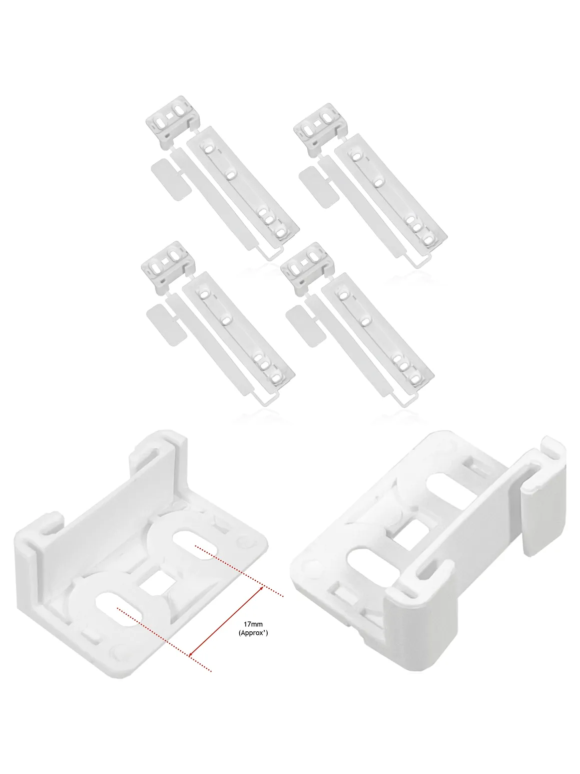 4‑Pack Plastic Door Bracket Kit for John Lewis Fridge & Freezer