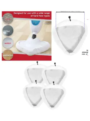 4 Pack Reusable Microfiber Steam Mop Pads for Habitat Designer Cleaner