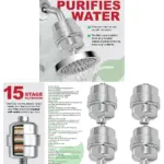 4-Pack Universal Chrome Shower Head Filter – Hard Water Softener