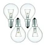 4 Pack Universal Oven Light Bulb – E14 Base, 40W, Up to 300°C