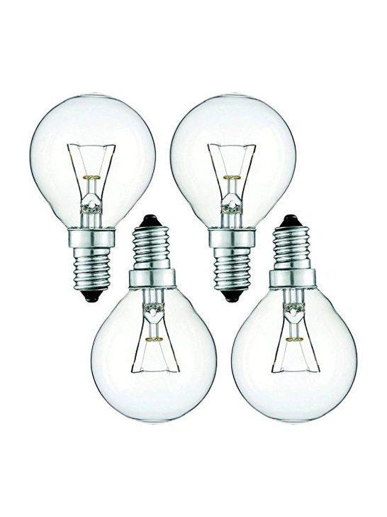 4 Pack Universal Oven Light Bulb – E14 Base, 40W, Up to 300°C