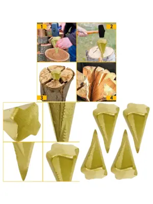 4‑Pack Wood Splitting Maul & Axe Set – Log Splitter Wedges for Firewood