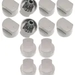 4‑Piece Silver Stove, Oven & Cooker Hob Knob Set – Fits 61EDO/61EHDO