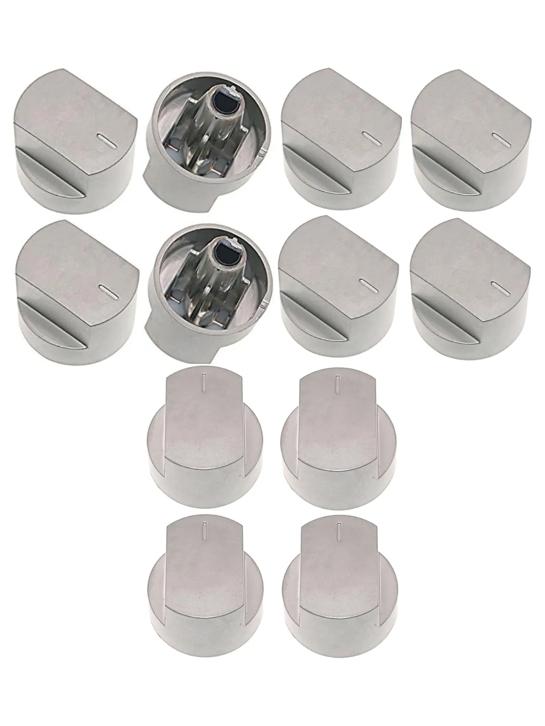 4‑Piece Silver Stove, Oven & Cooker Hob Knob Set – Fits 61EDO/61EHDO