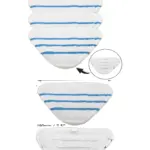 4 Washable Microfiber Pads for Pifco 12‑in‑1 Steam Mop Cleaner