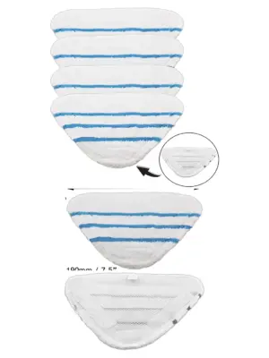 4 Washable Microfiber Pads for Pifco 12‑in‑1 Steam Mop Cleaner