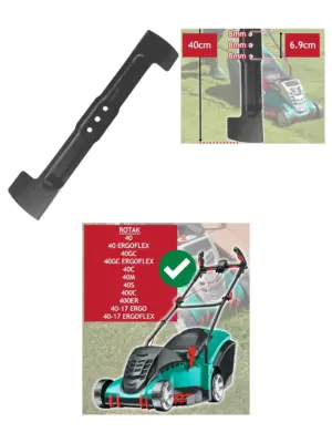 40 cm Metal Blade for Bosch Rotak Ergoflex Lawn Mower
