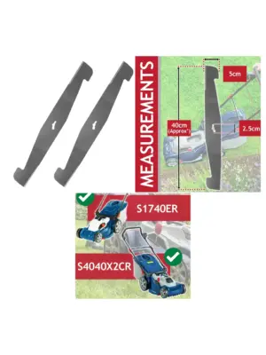 40cm Lawn Blade – Pack of 2 Replacement for Spear & Jackson S1740ER