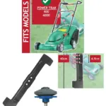 40cm Metal Blade for Qualcast 400/4000 Lawn Mower + Sharpener
