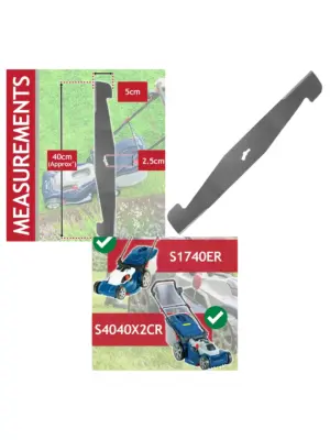 40cm Metal Blade for Spear & Jackson S1740ER & S4040X2CR Mowers