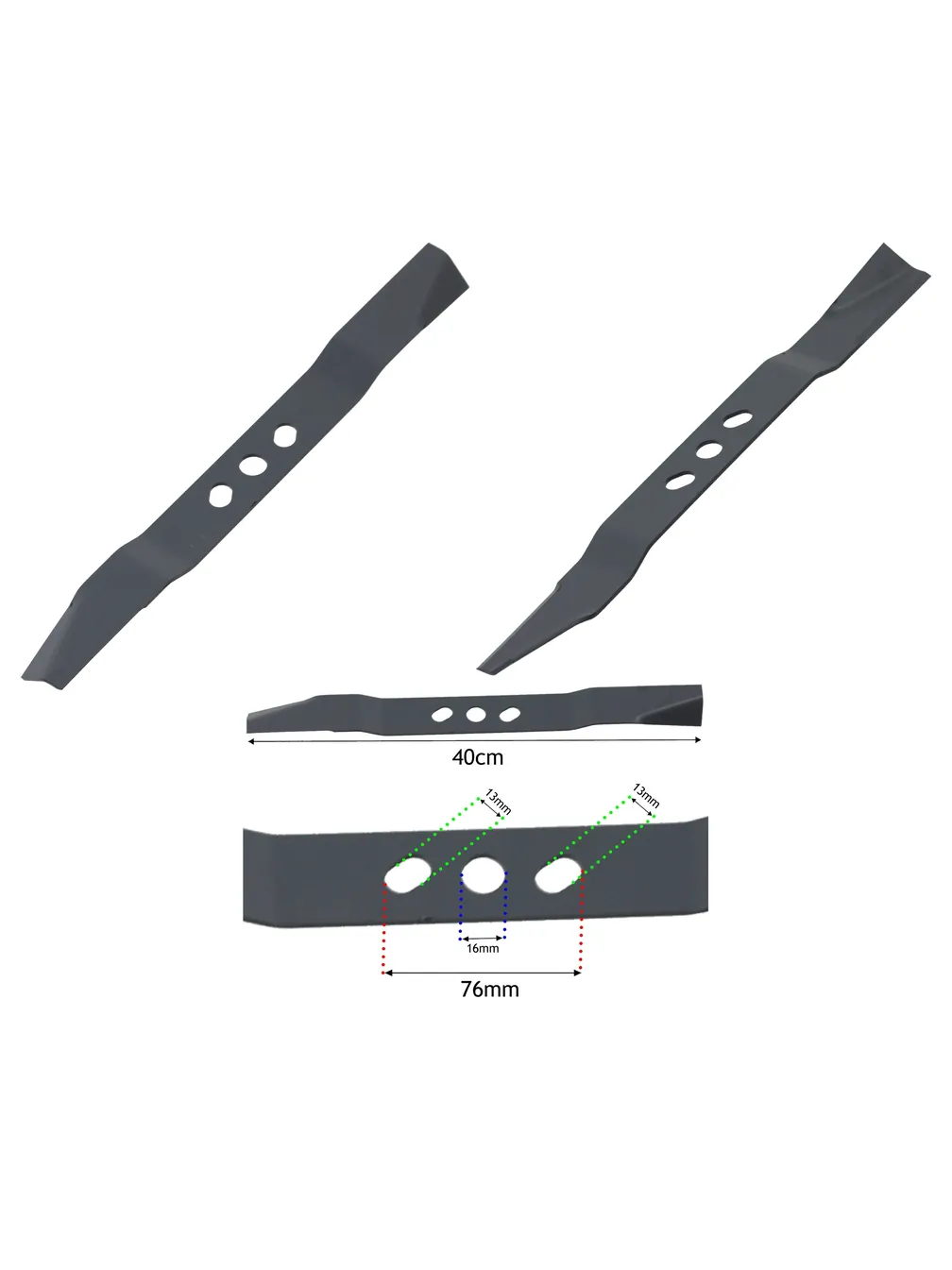 40cm Metal Replacement Blade for B&Q FPLMP99 2015 Lawn Mower