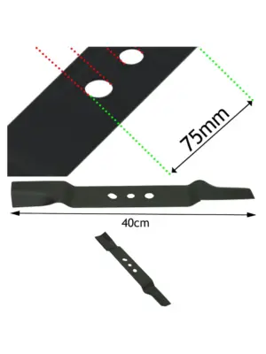 40cm Metal Replacement Blade for B&Q FPLMP99 Rotary Lawn Mower