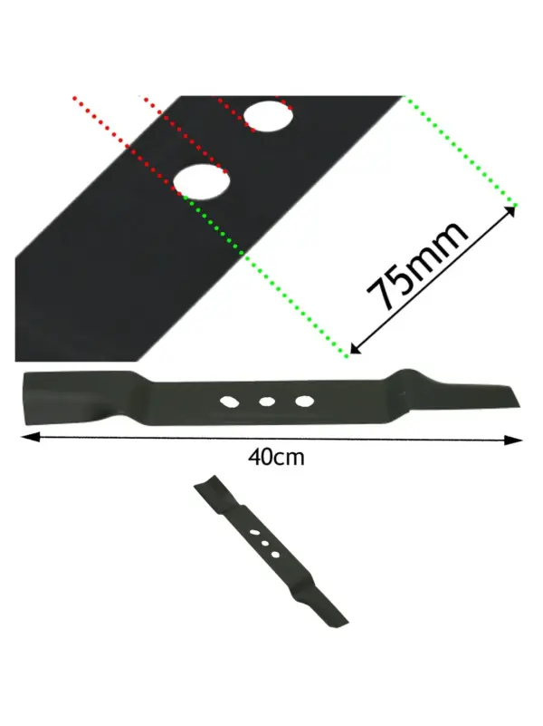 40cm Metal Replacement Blade for B&Q FPLMP99 Rotary Lawn Mower