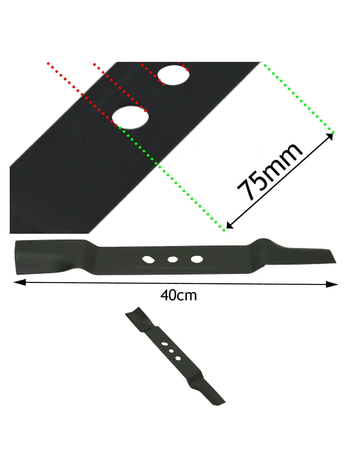 40cm Metal Replacement Blade for B&Q FPLMP99 Rotary Lawn Mower
