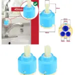 40mm Single-Lever Mixer Cartridge for Sink & Bath Hot Cold Valve 2pcs