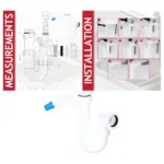 40mm Telescopic Sink Trap Kit with 75mm Seal for Dishwasher & Washer