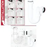 40mm Telescopic Swivel P-Trap Kit for Sink Waste Pipe - Easy Install