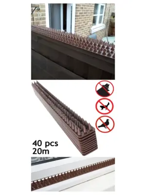 40pcs Outdoor Garden Fence Anti-Climb Security Spikes – 20m