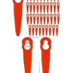 40pcs Plastic Blades for STIHL FSA 45 Cordless Grass Trimmer