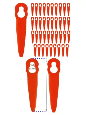 40pcs Plastic Blades for STIHL FSA 45 Cordless Grass Trimmer