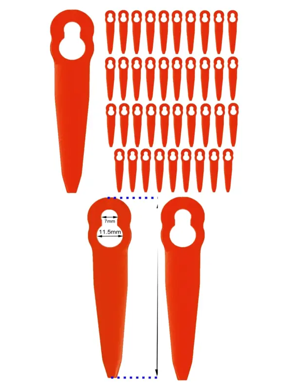 40pcs Plastic Blades for STIHL FSA 45 Cordless Grass Trimmer