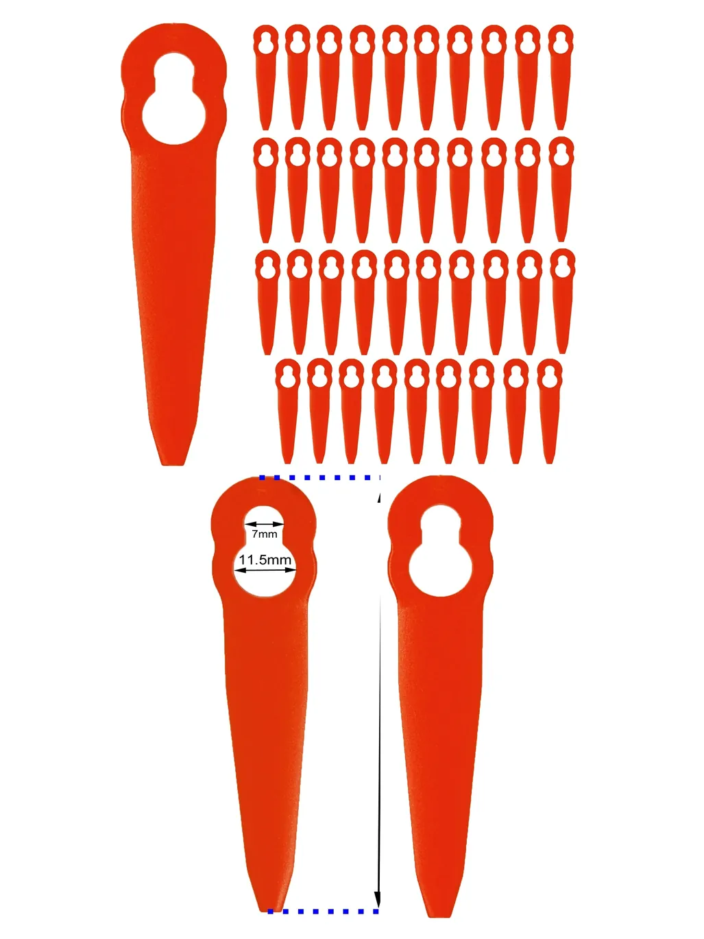 40pcs Plastic Blades for STIHL FSA 45 Cordless Grass Trimmer