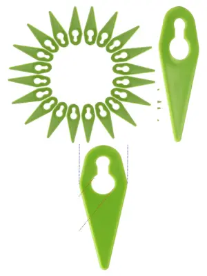 40pcs Plastic Grass Trimmer Blades for GTECH ST01 ST02 ST04 ST05 ST20