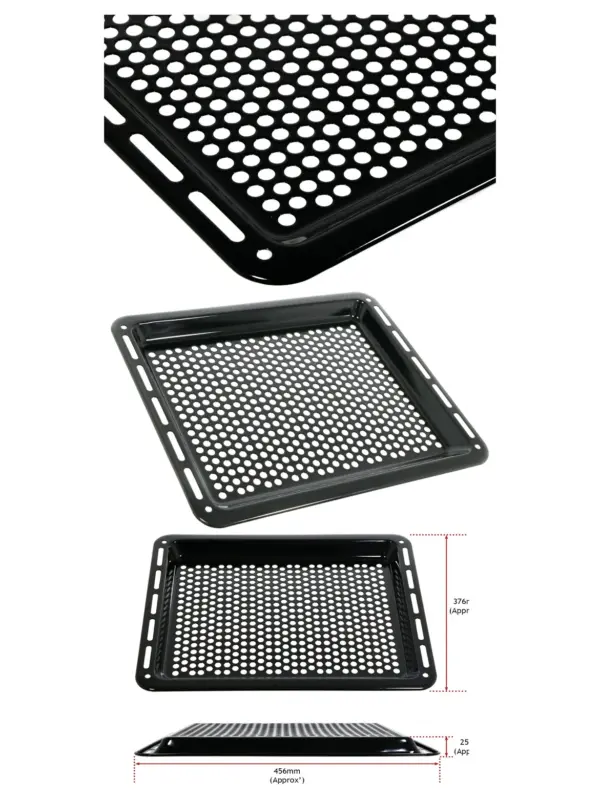46cm Non‑Stick Crisper Baking Tray for Oven & Air Fryer Pizza Pan