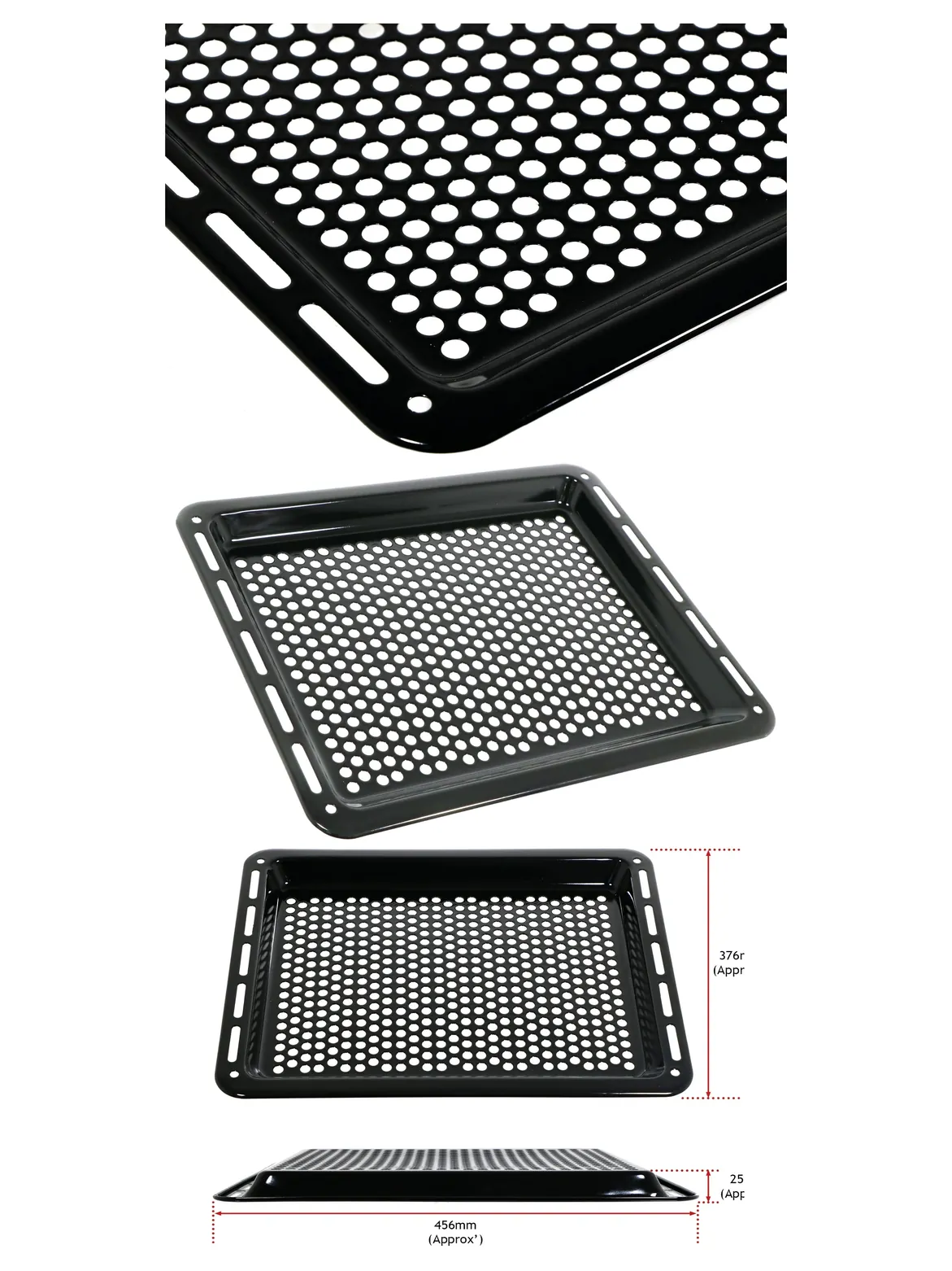 46cm Non‑Stick Crisper Baking Tray for Oven & Air Fryer Pizza Pan