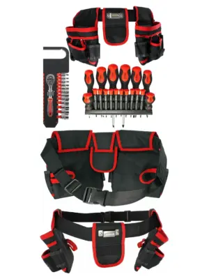 48-Piece Screwdriver, Ratchet Wrench & Socket Driver Set with Tool Belt
