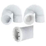 4m White Flexible Dryer Vent Hose with Universal Adapter