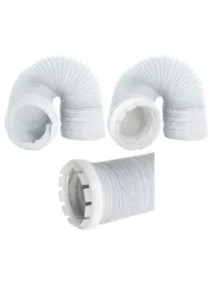 4m White Flexible Dryer Vent Hose with Universal Adapter