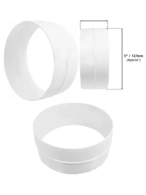 5" (127mm) Universal AC Vent Hose Extension Adapter Duct Connector