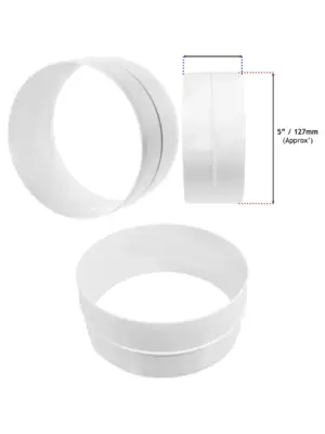 5" (127mm) Universal Cooker Hood Vent Duct Extension Adapter