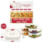 5‑Pack 1L Vacuum‑Seal Glass Food Containers with Clip Lids & Pump