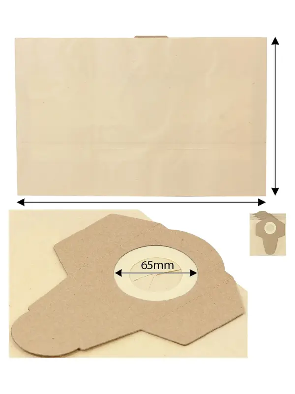 5‑Pack 20L Dust Bags – Fit Morphy Richards Macallister Vacuum