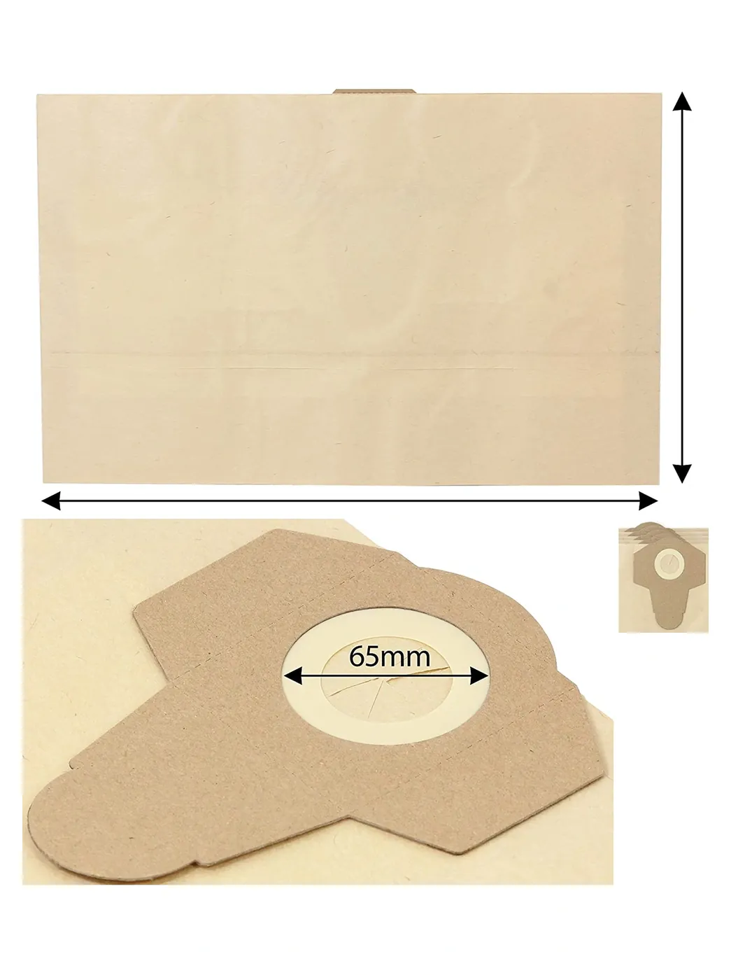 5‑Pack 20L Dust Bags – Fit Morphy Richards Macallister Vacuum
