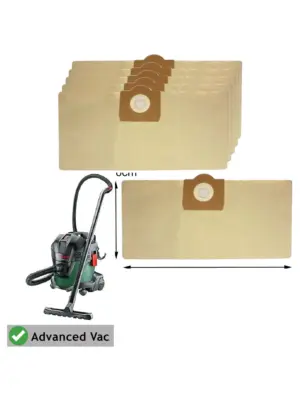 5-Pack Bosch AdvancedVac 20 Dust Bags 2609256F33 Replacement