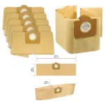 5‑Pack DeWalt Wet/Dry Vacuum Dust Bags – Fits 20L, 23L & 38L Models
