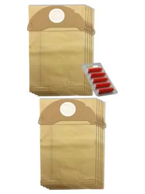 5‑Pack Heavy‑Duty Karcher Vacuum Dust Bags with Freshener Inserts