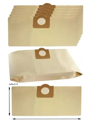 5-Pack ShopVac 16L Classic & Pro 30 Vacuum Dust Bags with Solid Collar