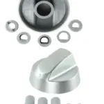 5‑Pack Silver Universal Control Knob for Toaster, Oven & Trouser Press